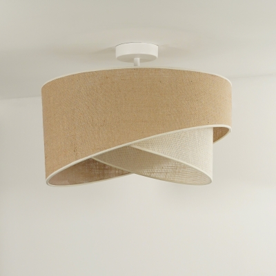 Naturalna lampa sufitowa Yute Cello na stopce