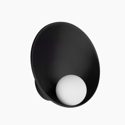 Minimalistyczna lampa ścienna Carde w czarnym kolorze