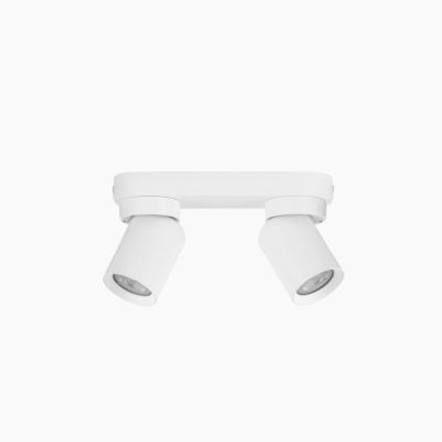 Biała lampa sufitowa Galvez 2 z regulowanymi kloszami