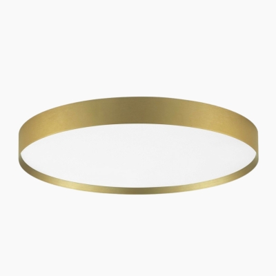 Złoty plafon sufitowy Hurtado LED o prostym designie