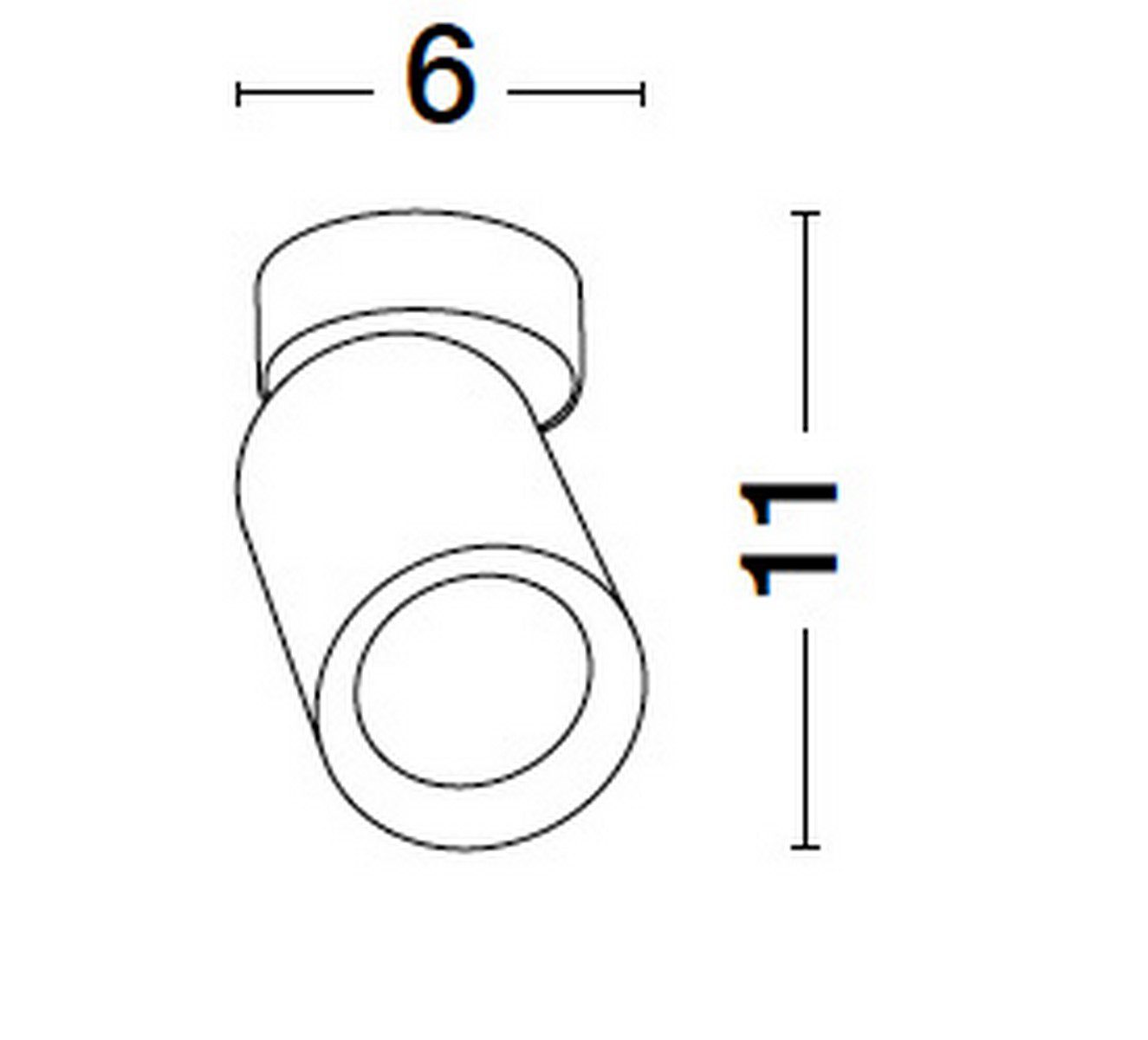 Prosty reflektor sufitowy Galvez z regulowanym kloszem