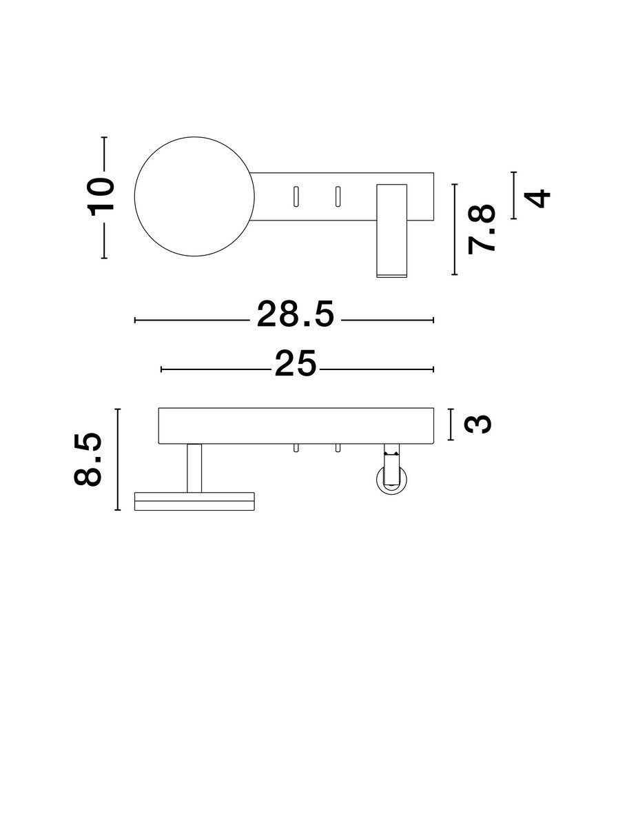 Nowoczesna lampa ścienna Parotani LED w czarnym kolorze