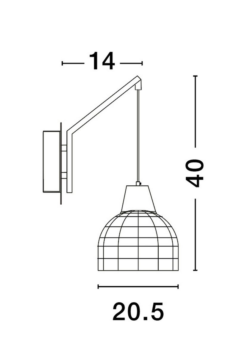 Rattanowy kinkiet Tacna - OUTLET