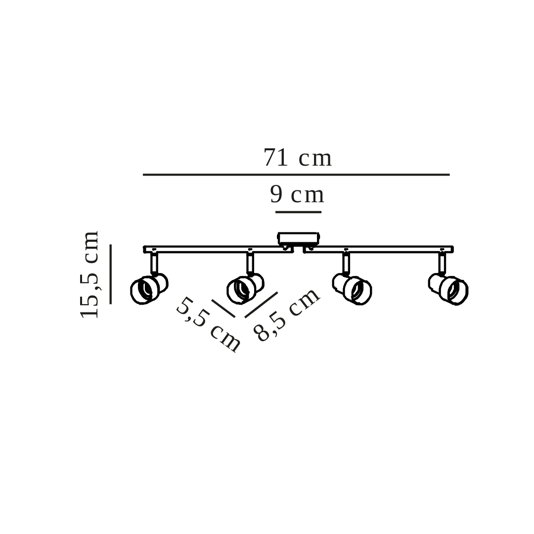 Metalowa lampa sufitowa Boston 4