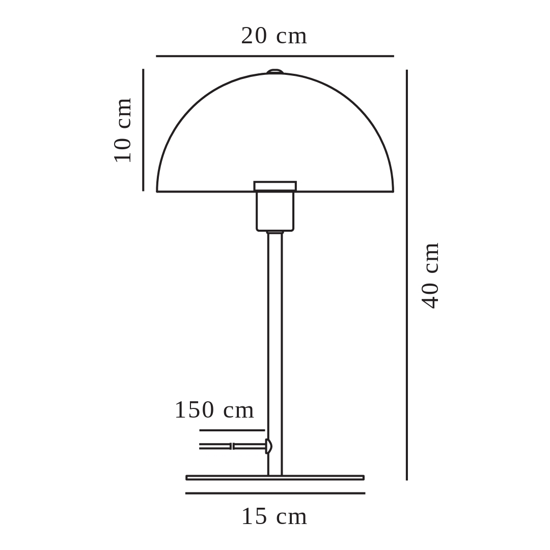 Prosta lampa stołowa Ellen w zielonym kolorze