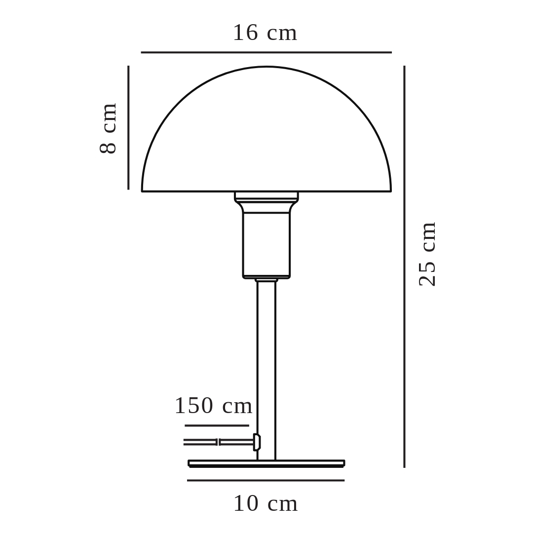 Mała lampa stołowa Ellen Mini w szarym kolorze