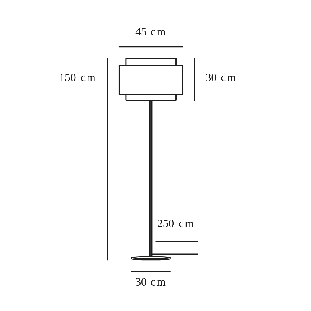 Elegancka lampa podłogowa Takai z abażurem