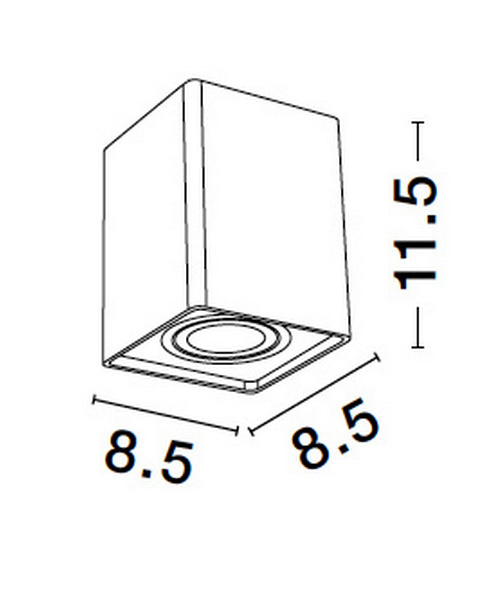 Biały reflektor sufitowy Estero wykonany z metalu
