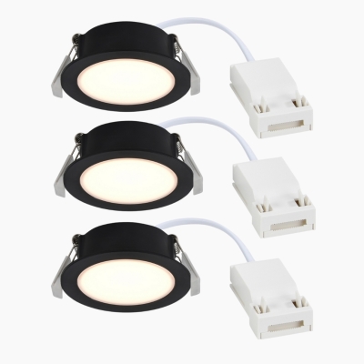 Zestaw 3 x oczko podtynkowe Olea w czarnym kolorze