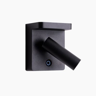 Czarny kinkiet ścienny Lofer LED z regulowanym kloszem