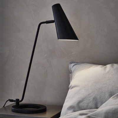 Czarna lampa stołowa Cal wykonana z metalu