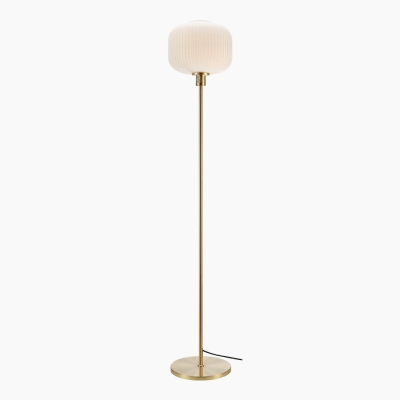 Elegancka lampa podłogowa Sober ze szklanym kloszem