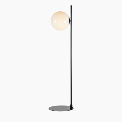 Metalowa lampa podłogowa Dione z kloszem typu kula