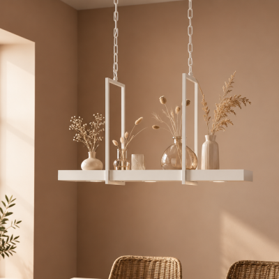 Metalowa lampa wisząca Tray z półką na rośliny