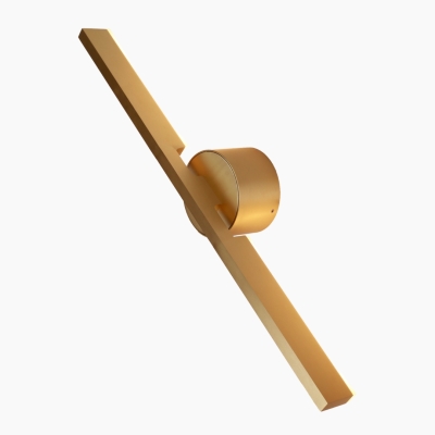 Złoty kinkiet ścienny Merano B wykonany z metalu