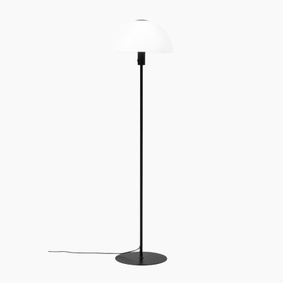 Stylowa lampa podłogowa Jazz ze szklanym kloszem