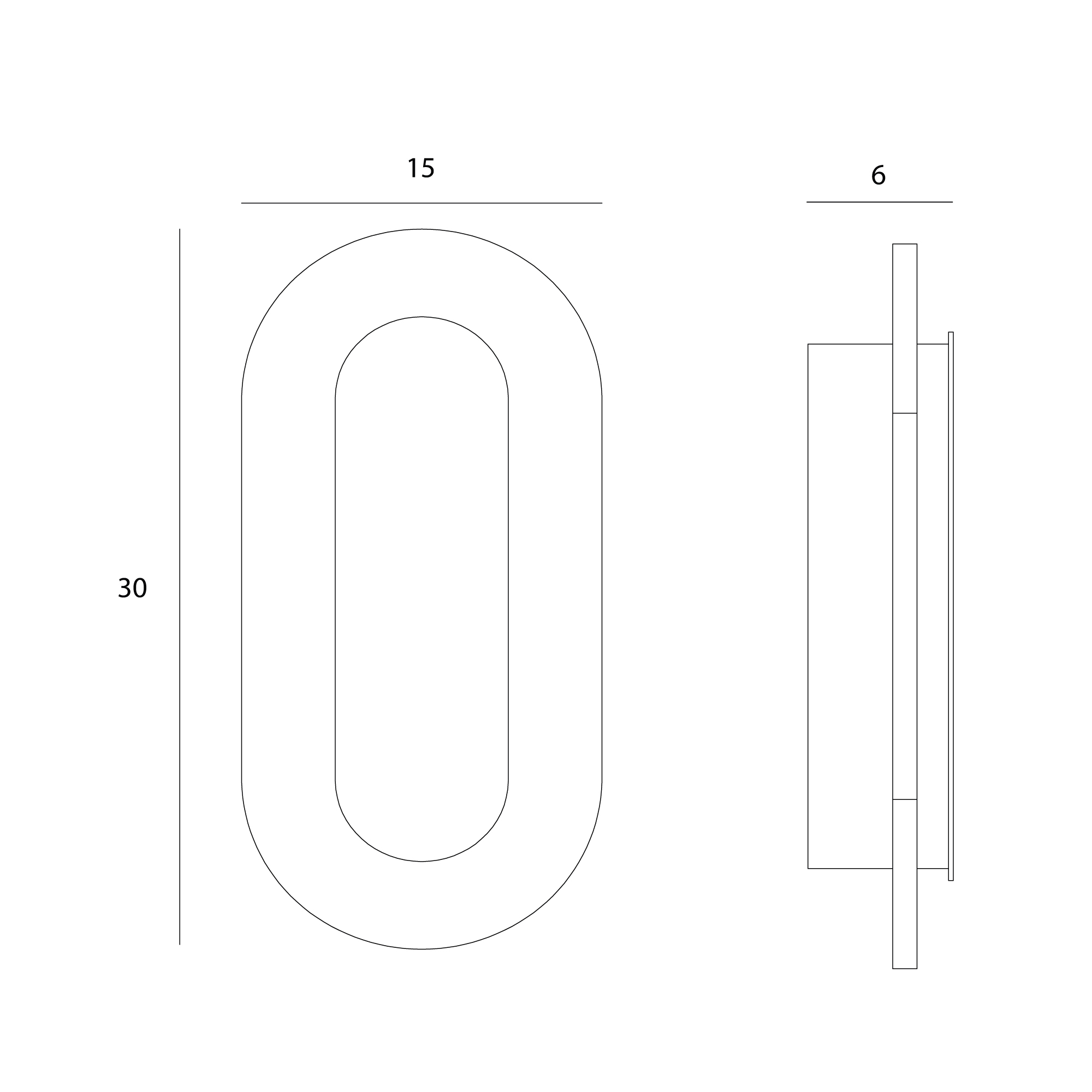 Owalna lampa ścienna Travertino LED