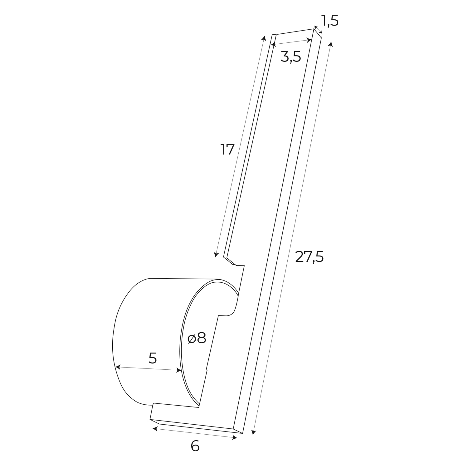 Metalowy kinkiet ścienny Merano A w złotym kolorze
