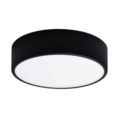 Czarny plafon do łazienki Newa ⌀ 30 cm, IP54