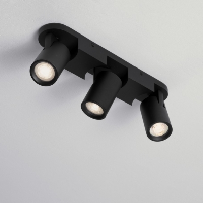 Metalowa lampa sufitowa Lunbira 3 w czarnym kolorze