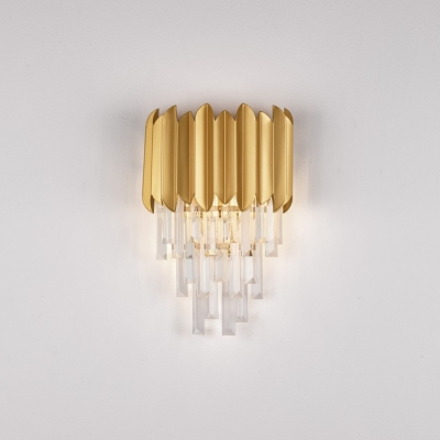 Nowoczesny kinkiet ścienny Pelavro w złotym kolorze