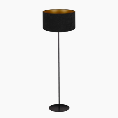 Lampa podłogowa Golden z czarnym abażurem
