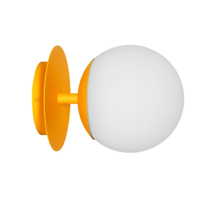 Kulista lampa ścienna w kolorze melonowym PLAAT C