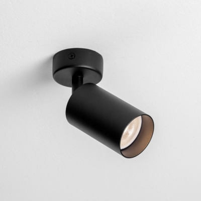 Czarny spot sufitowy Tremano na stopce