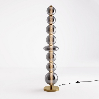 Elegancka lampa podłogowa Brivano LED z włącznikiem