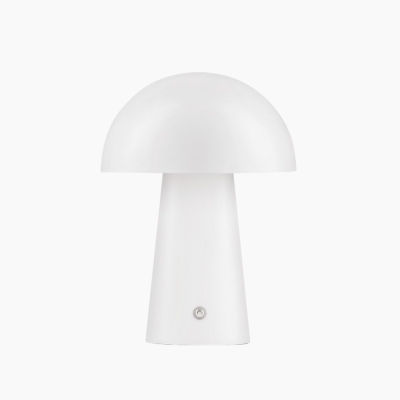 Biała lampa stołowa Castoro LED wykonana z metalu