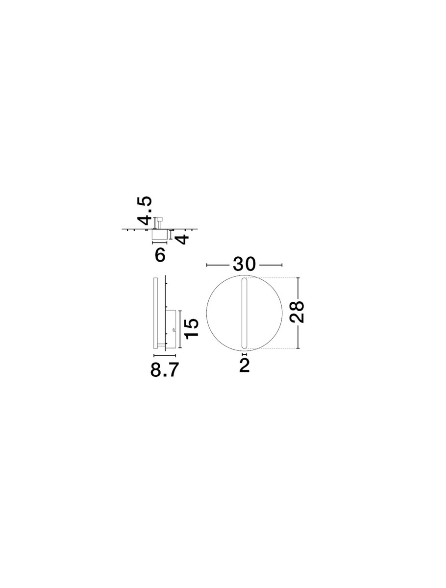 Elegancka lampa ścienna Galurca LED - okrągły kształt