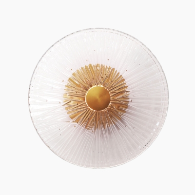 Okrągły kinkiet ścienny Allure LED ze szklanym kloszem