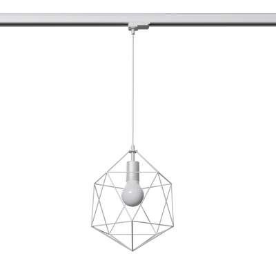 Lampa wisząca do systemu szynowego GASPARE biała E27