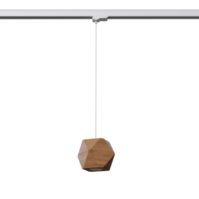 Lampa wisząca do systemu szynowego WOODY naturalne drewno GU10 #W