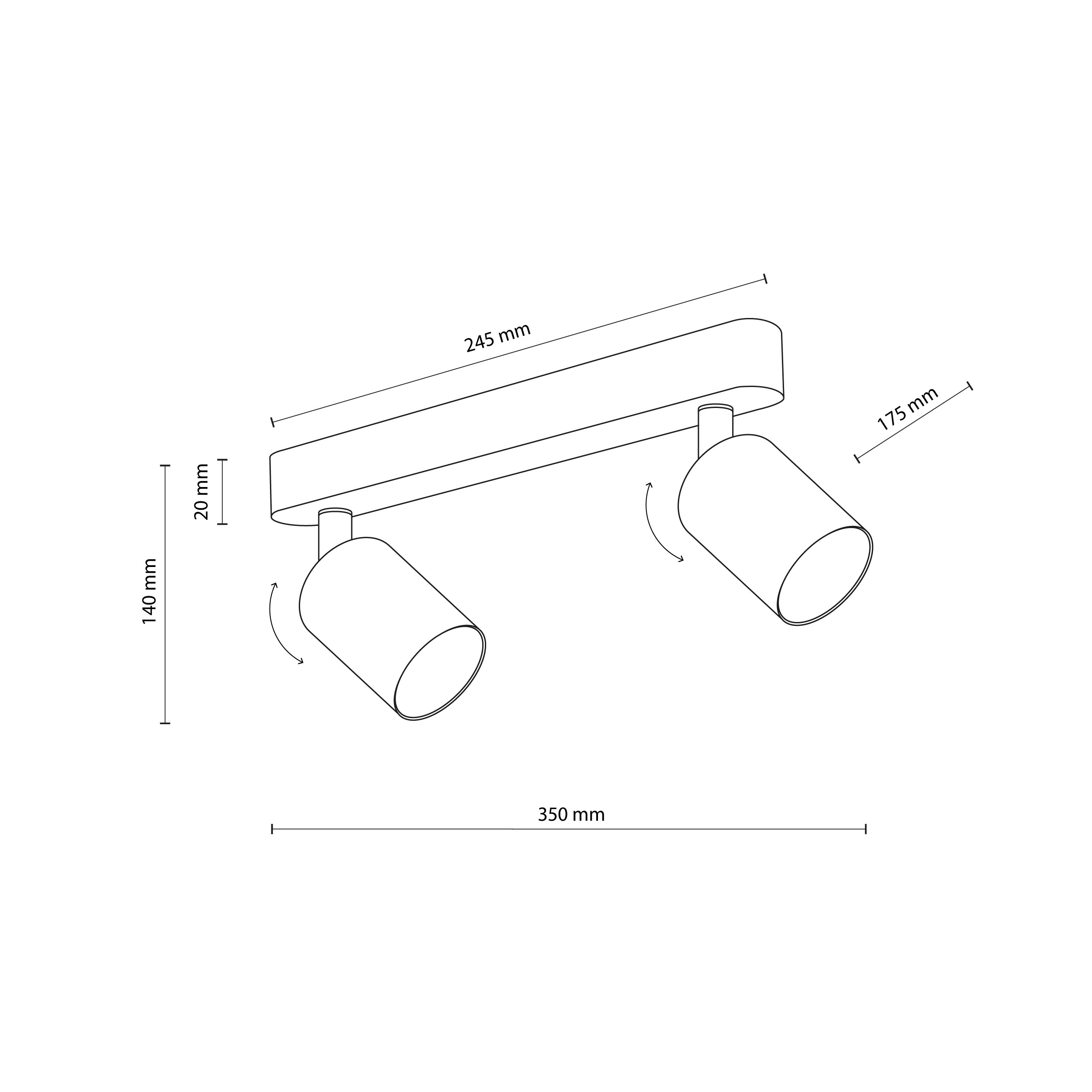 Lampa sufitowa w miętowym kolorze Livia 2 - listwa