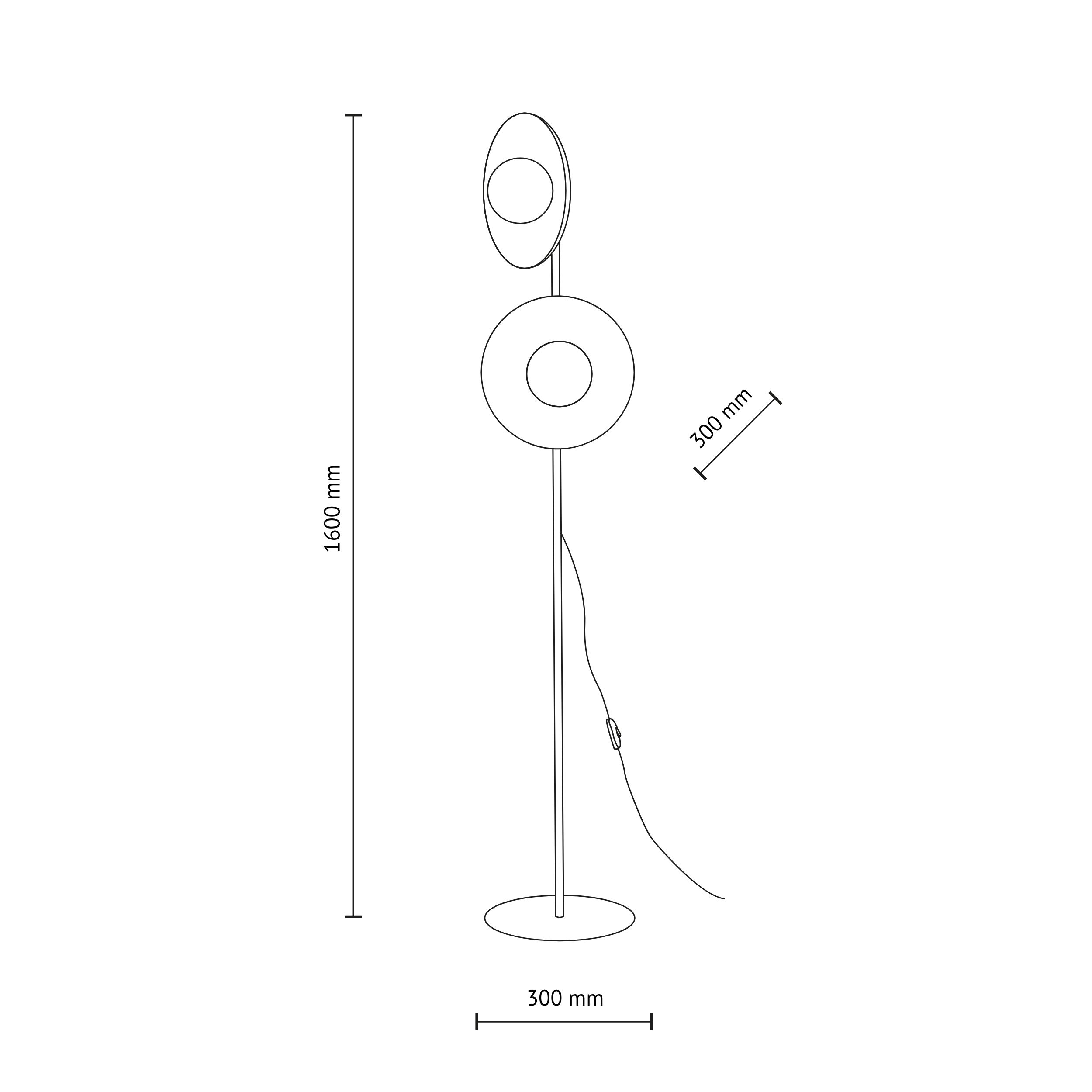 Zielona lampa podłogowa z dwoma kloszami Slate