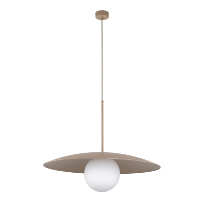 Beżowa lampa wisząca Slate - klosz kopuła