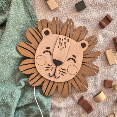 Dziecięca lampka ścienna Lew