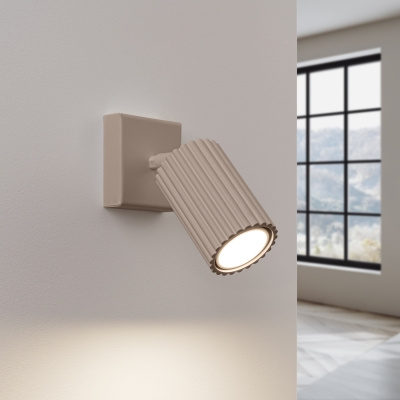 Regulowany kinkiet Dolkar - karbowany klosz