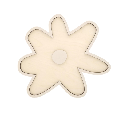 Drewniana lampka dla dzieci Kwiatek