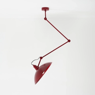 Lampa sufitowa z długim ramieniem Moko - czerwone wino