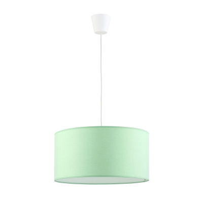Dziecięca lampa wisząca z zielonym abażurem Rondo