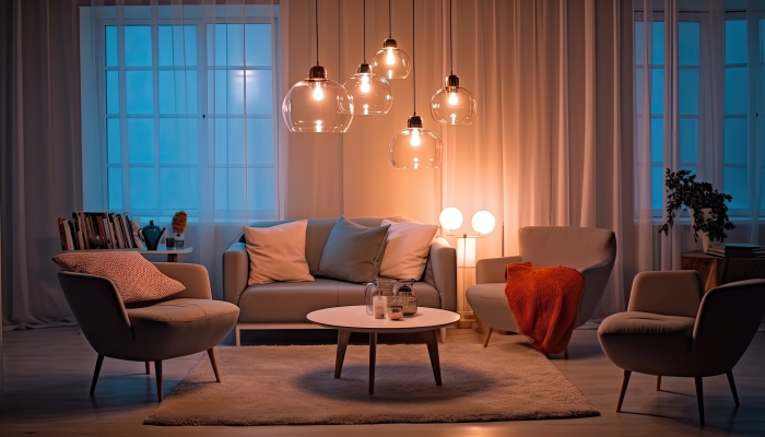 żyrandol w małym pokoju