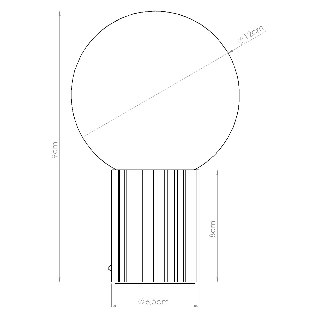 Zielona lampka stołowa Globia G9