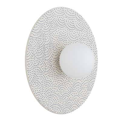 Kremowa lampa ścienna ze zdobieniami Boll - ceramika Bolesławiec