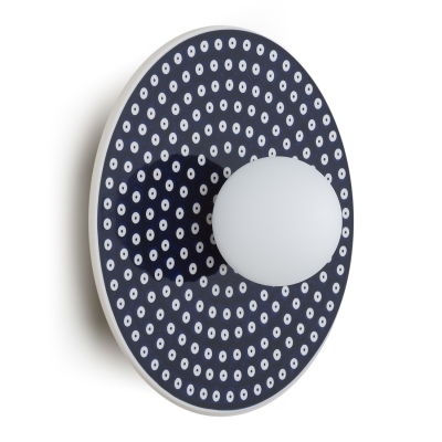 Granatowy kinkiet Boll z ceramiki bolesławieckiej