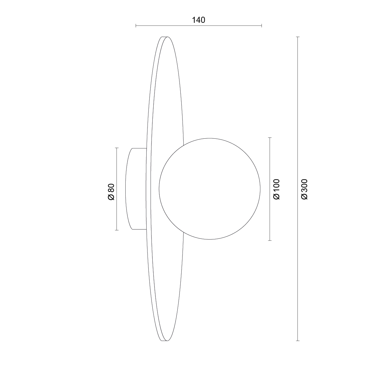 Granatowy kinkiet Boll z ceramiki bolesławieckiej