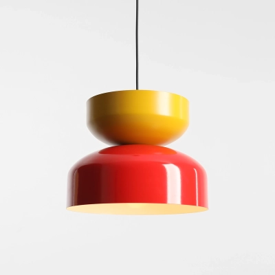 Nowoczesna lampa wisząca w soczystych kolorach Tula Dark Red chilli + Mustard