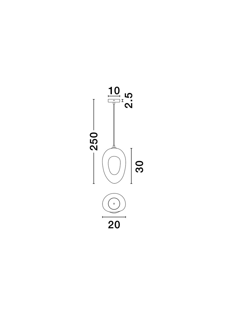 Nietypowa lampa wisząca Lontiza wabi-sabi