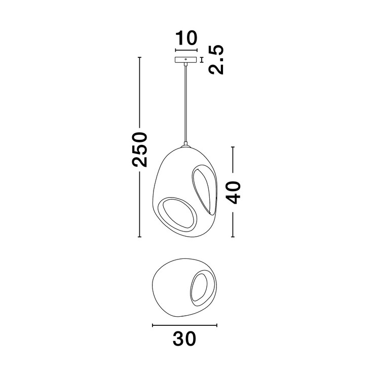 Designerska lampa wisząca Lontiza